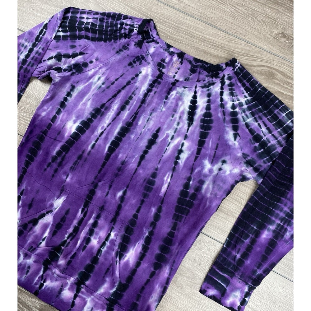 The Balance Collection Women's Long Sleeve Tie Dye Pullover Top Purple Large - Picture 1 of 7